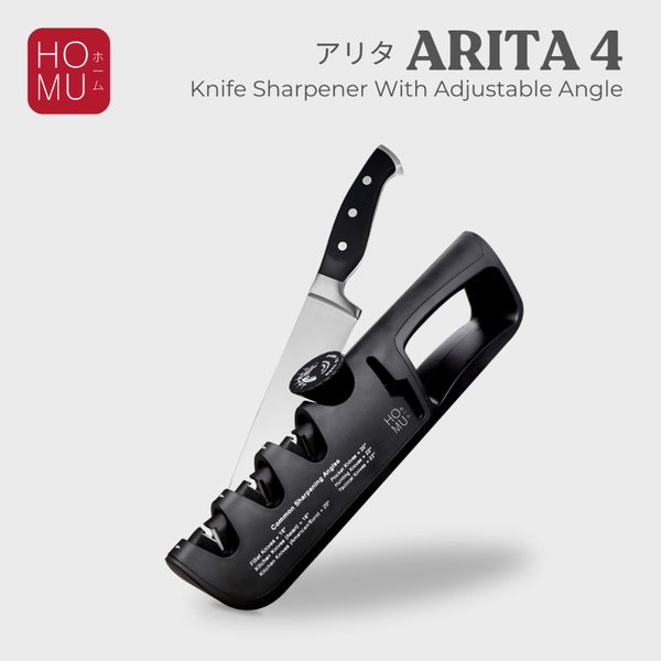 HOMU ARITA 4 Knife Sharpener With Adjustable Angle Pengasah Pisau 4 in 1 dengan Pengatur Sudut