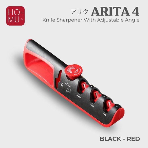 HOMU ARITA 4 Knife Sharpener With Adjustable Angle Pengasah Pisau 4 in 1 dengan Pengatur Sudut