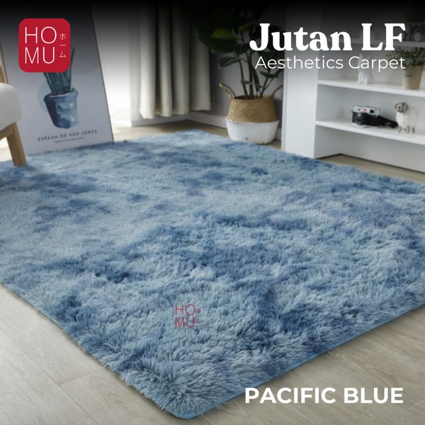 HOMU Jutan LF Karpet Bulu Panjang Lembut Multi Warna Aesthetics Multi Color Long Fur Carpet