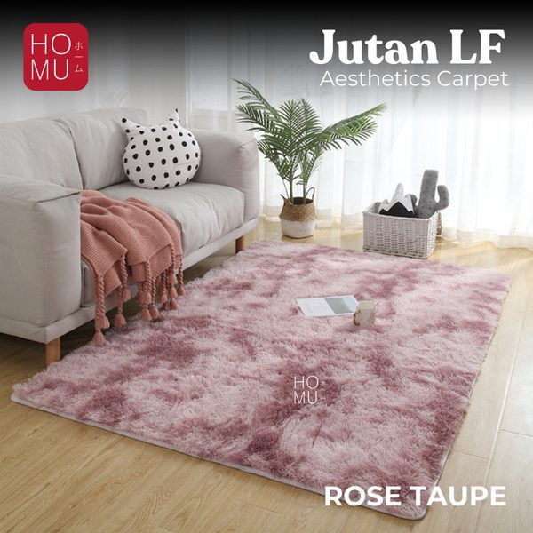 HOMU Jutan LF Karpet Bulu Panjang Lembut Multi Warna Aesthetics Multi Color Long Fur Carpet