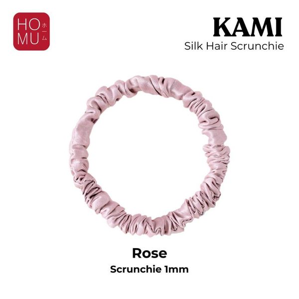 HOMU Kami Real Natural Silk Scrunchie For Hair Ikat Rambut 100% Sutera Asli Organik