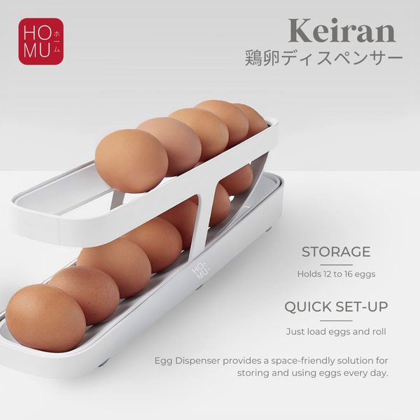 HOMU Keiran Fridge Egg Dispenser 2 Tier Rak Kulkas Dispenser Telur  2 Tingkat