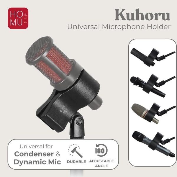 HOMU KUHORU – Big Universal Microphone Holder Klip Penjepit Mic Kondenser Dynamic Universal Anti Slip