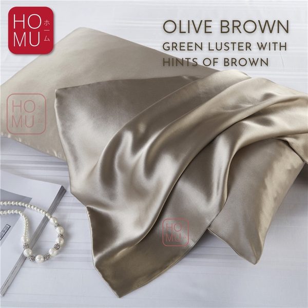 HOMU KUWAKINU 100% NATURAL MULBERRY SILK PILLOW CASE SARUNG BANTAL KEPALA SUTRA ORGANIK QUEEN SIZE