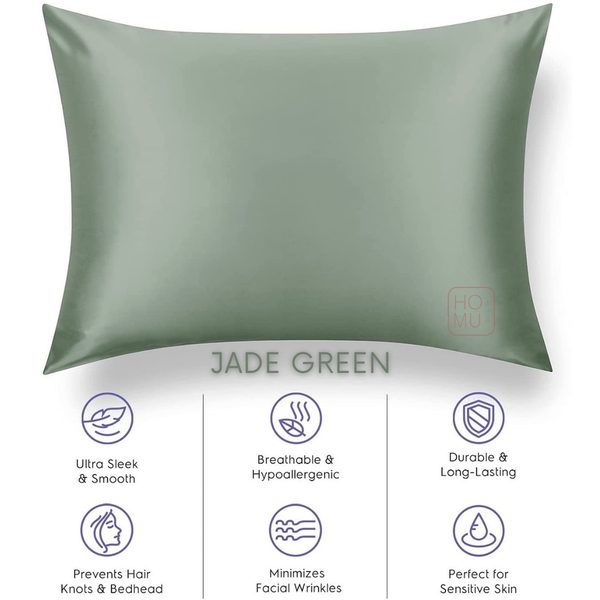 HOMU KUWAKINU 22 100% Natural Mulberry Silk Pillowcase Sarung Bantal Sutra Organik QUEEN SIZE