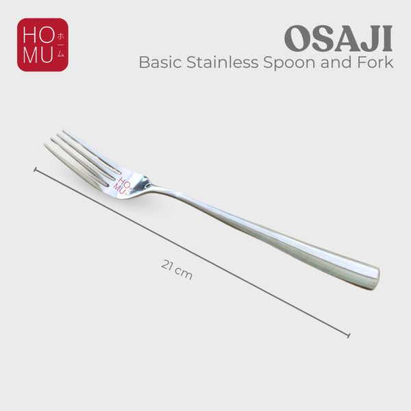 HOMU Osaji Basic Stainless Spoon and Fork Sendok Makan & Garpu Stainless