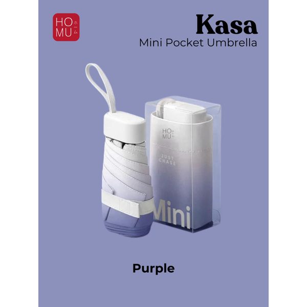 HOMU Payung Lipat Mini Warna Gradasi Pelindung Sinar Matahari Anti UV Small Pocket Umbrella UPF50+
