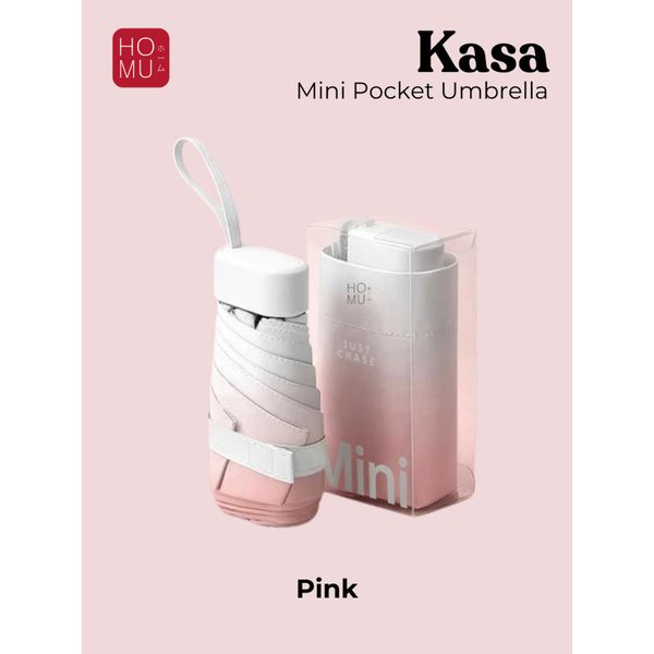 HOMU Payung Lipat Mini Warna Gradasi Pelindung Sinar Matahari Anti UV Small Pocket Umbrella UPF50+