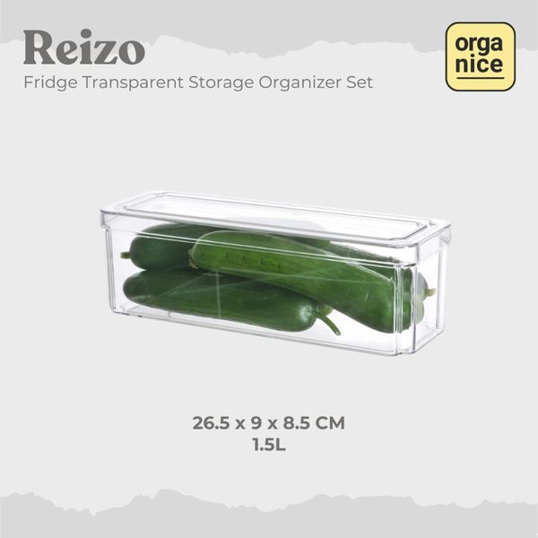 ORGANICE Reizo Premium Transparent Fridge Organizer Satuan Kotak Penyimpanan Kulkas Transparan