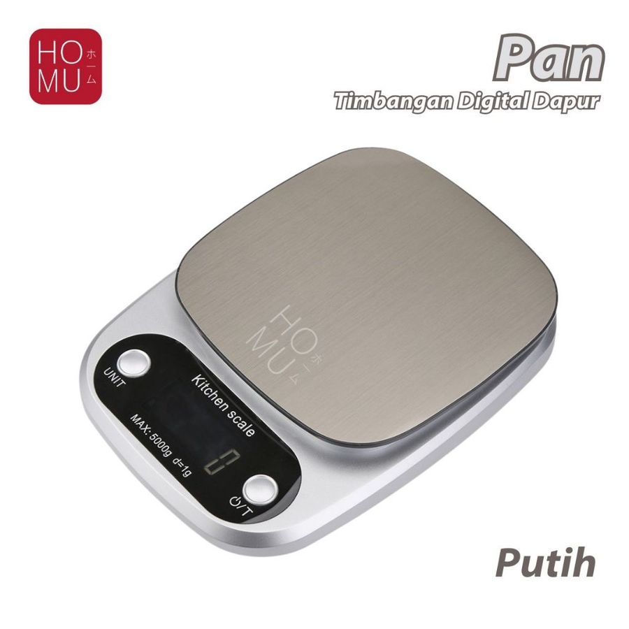 HOMU Scale Timbangan Dapur Mini Digital 8 Mode Scale Waterproof 5kg 0.1g Waterproof Stainless Steel