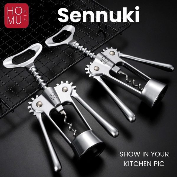 HOMU SENNUKI – Premium Wine Bottle Cork Opener Pembuka Tutup Botol Anggur Wine Manual Vintage