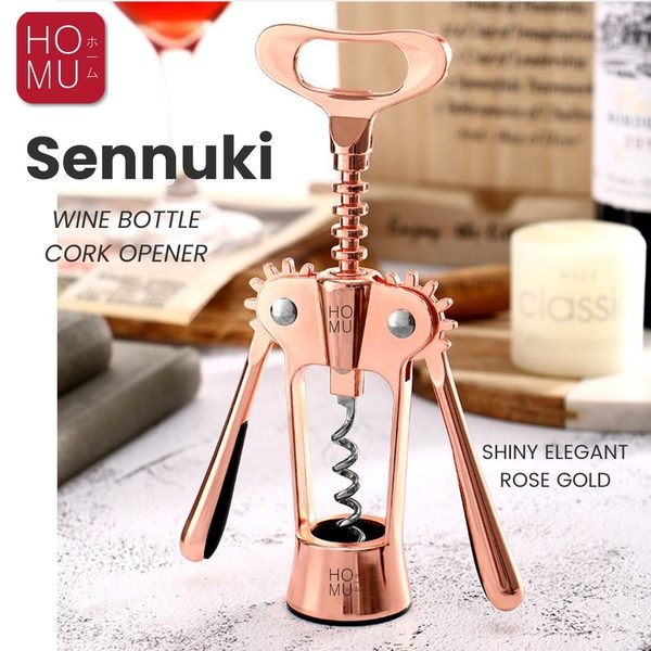 HOMU SENNUKI – Premium Wine Bottle Cork Opener Pembuka Tutup Botol Anggur Wine Manual Vintage