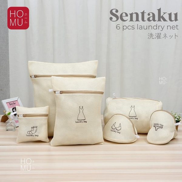 HOMU SENTAKU – Laundry Net Bag Kantong Jaring Pelindung Cuci Baju Mesin Extra Tebal