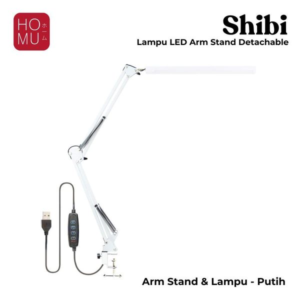 HOMU SHIBI Lampu LED Meja Super Terang untuk Arm Stand 3 Warna Detachable Table Lamp White 3 Color