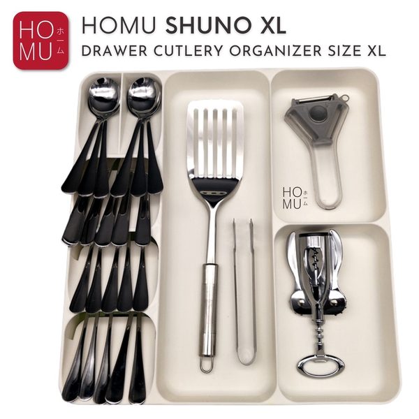 HOMU SHUNO XL DRAWER ORGANIZER SENDOK GARPU SPATULA CUTLERY STORAGE LACI PENYIMPANAN PERALATAN MAKAN