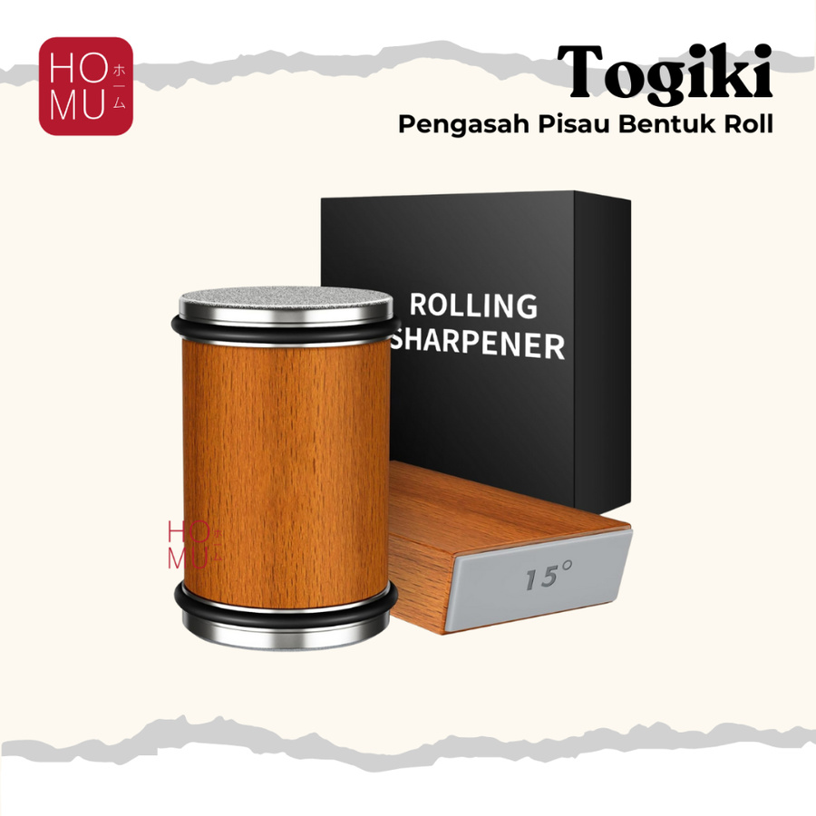 HOMU TOGIKI – Pengasah Pisau Rolling Diamond Knife Sharpener Magnetik Premium Sudut 15 dan 20 Derajat