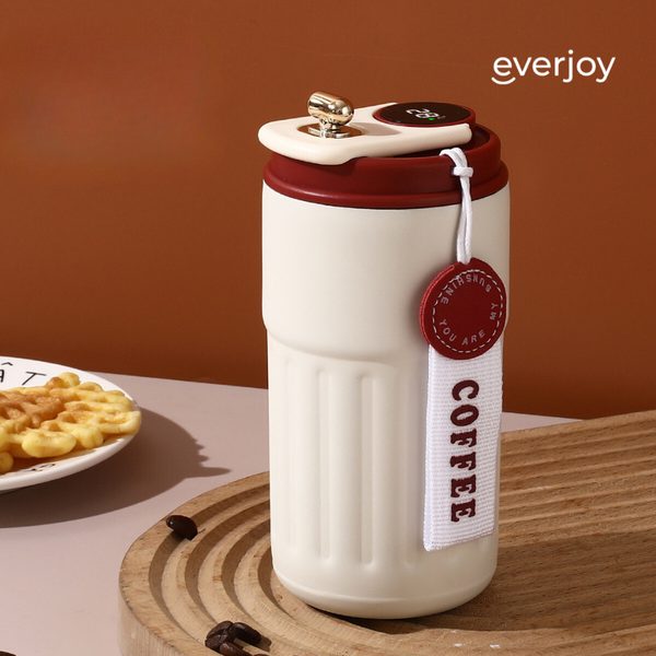 HOMU x EVERJOY Tumbler SUS316 Termos Kopi Smart LED 460ml Stainless Steel Tumbler Vacuum Insulated