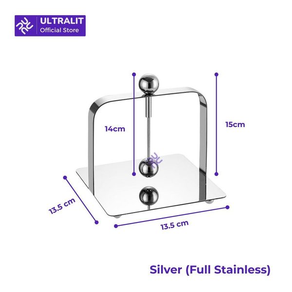 HOMU YOSHI Aesthetic Table Tissue Holder Plate Tempat Tisu Meja Elegan Premium Stainless Steel Kayu
