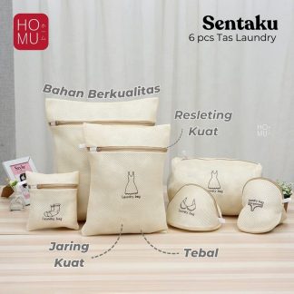 HOMU SENTAKU - Laundry Net Bag Kantong Jaring Pelindung Cuci Baju Mesin Extra Tebal