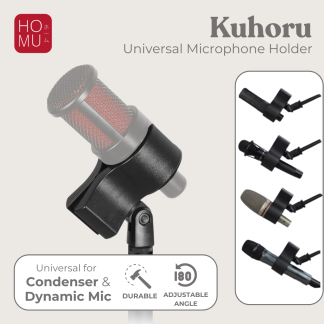 HOMU KUHORU - Big Universal Microphone Holder Klip Penjepit Mic Kondenser Dynamic Universal Anti Slip
