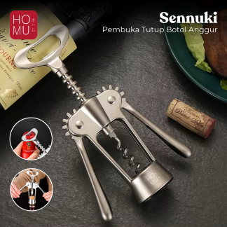 HOMU SENNUKI - Premium Wine Bottle Cork Opener Pembuka Tutup Botol Anggur Wine Manual Vintage