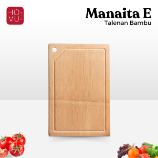 HOMU Manaita E1 - Natural Bamboo No Glue Chopping Board Talenan Bambu Asli