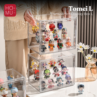HOMU TOMEI L - Transparent Storage Display Box PREMIUM Acrylic Action Figure Kotak Rak Pajangan Akrilik